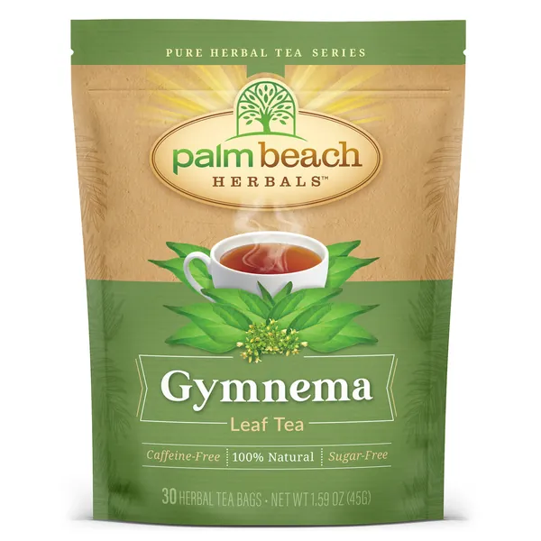 The Palm Beach Herbals Gymnema Leaf Tea pouch, 30 herbal tea bags